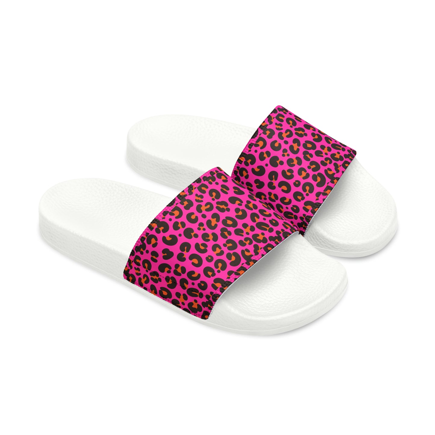 Pink Leopard Slide Sandals