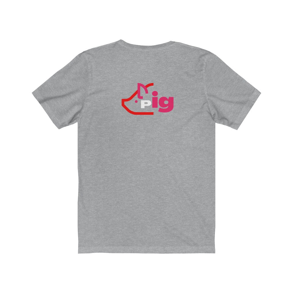 Pig Logo with Back Design Jersey Short Sleeve Tee