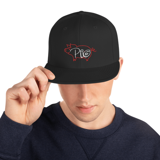 Red Pig Snapback Hat