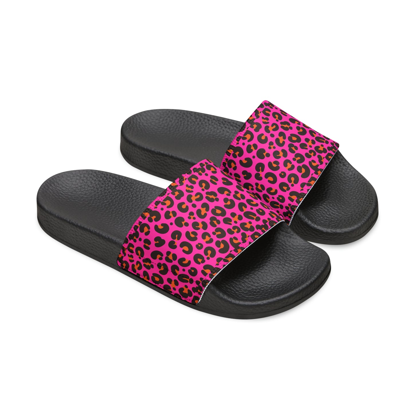 Pink Leopard Slide Sandals