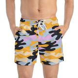 Camouflage Swim Trunks - Melted Icee Design - Quick Dry