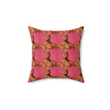 Pink Bubble-Gum Bubbles  Square Pillow