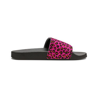 Pink Leopard Slide Sandals