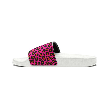 Pink Leopard Slide Sandals