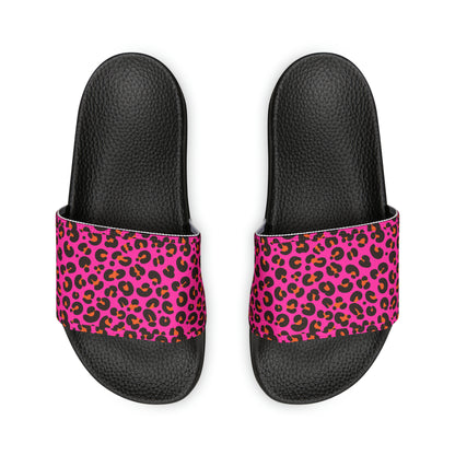 Pink Leopard Slide Sandals