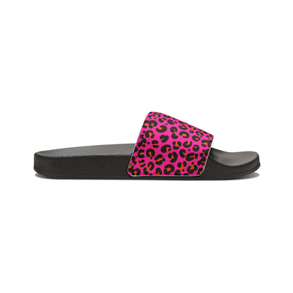 Pink Leopard Slide Sandals