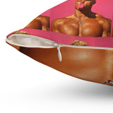 Pink Bubble-Gum Bubbles  Square Pillow