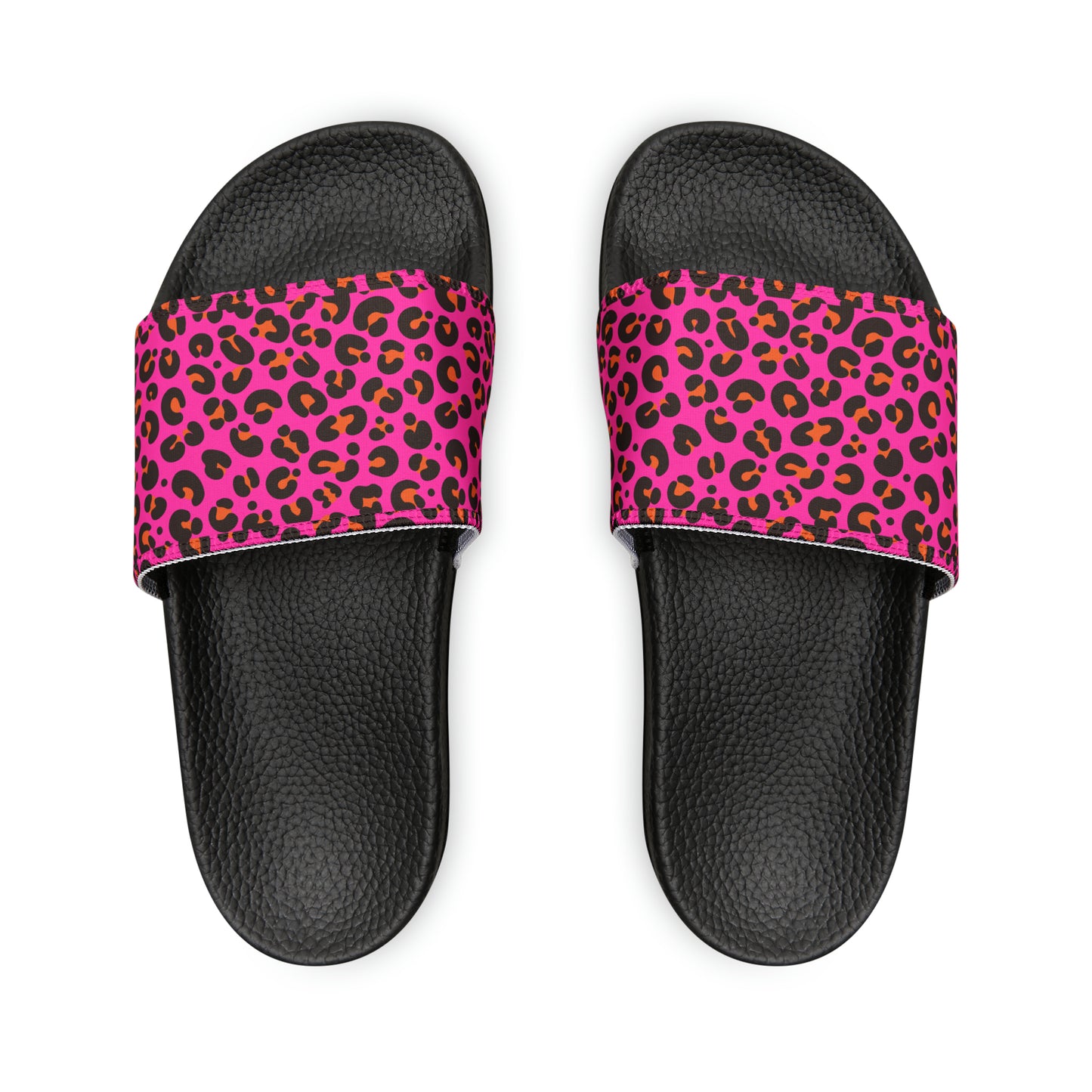 Pink Leopard Slide Sandals