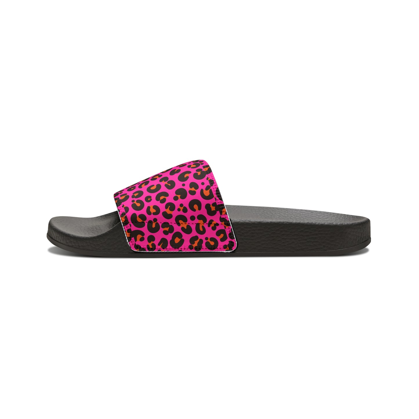 Pink Leopard Slide Sandals