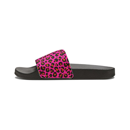 Pink Leopard Slide Sandals