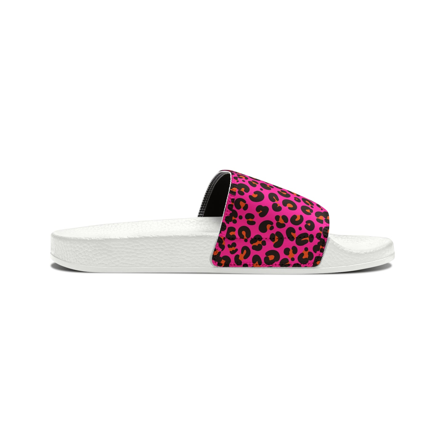 Pink Leopard Slide Sandals