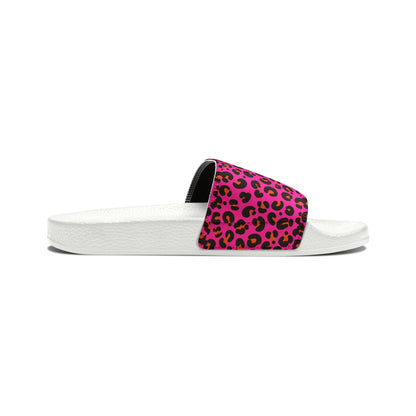 Pink Leopard Slide Sandals