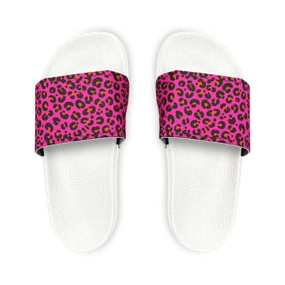 Pink Leopard Slide Sandals
