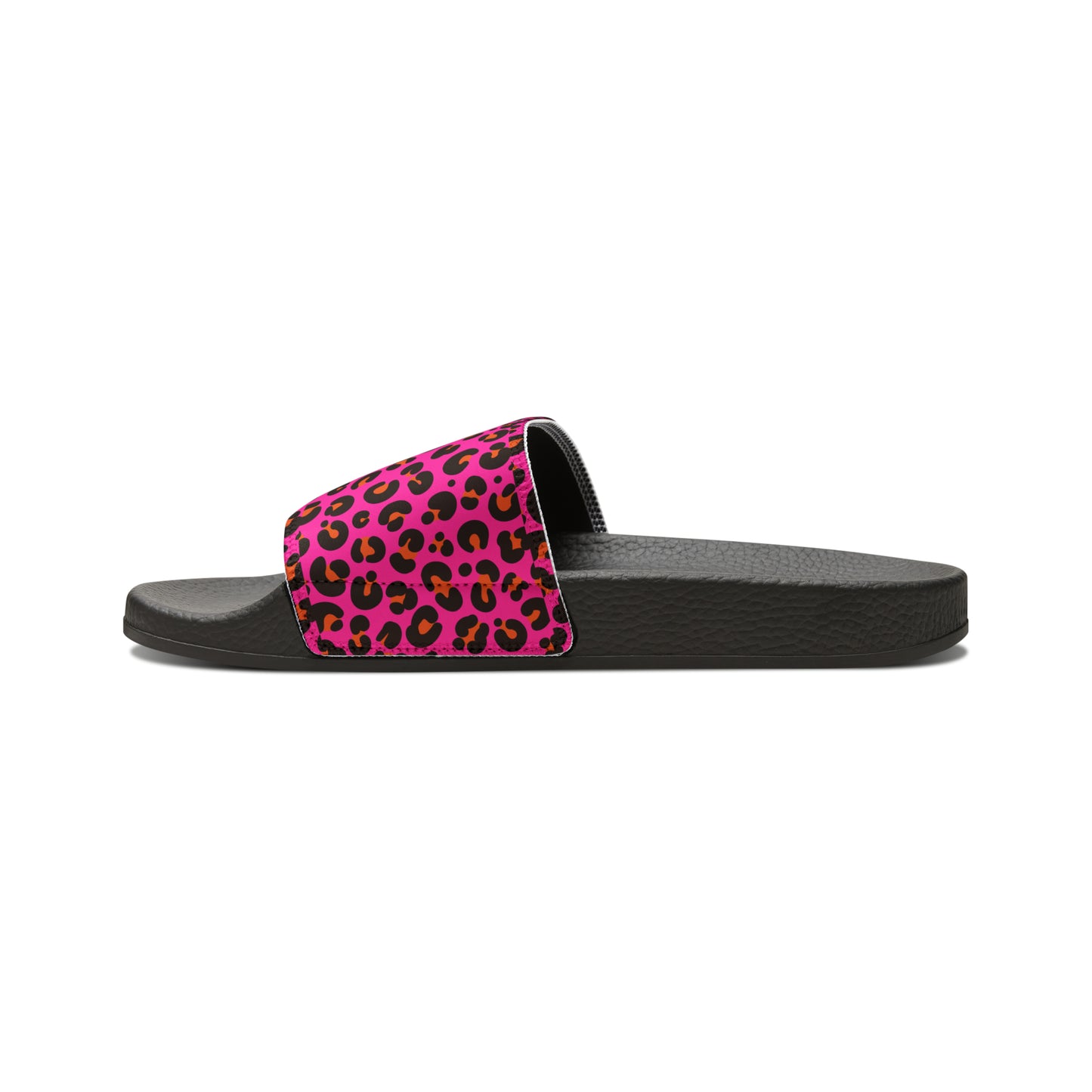 Pink Leopard Slide Sandals