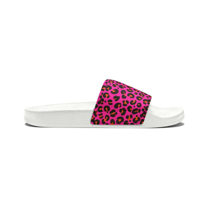 Pink Leopard Slide Sandals