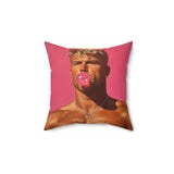 Pink Bubble-Gum Bubbles  Square Pillow