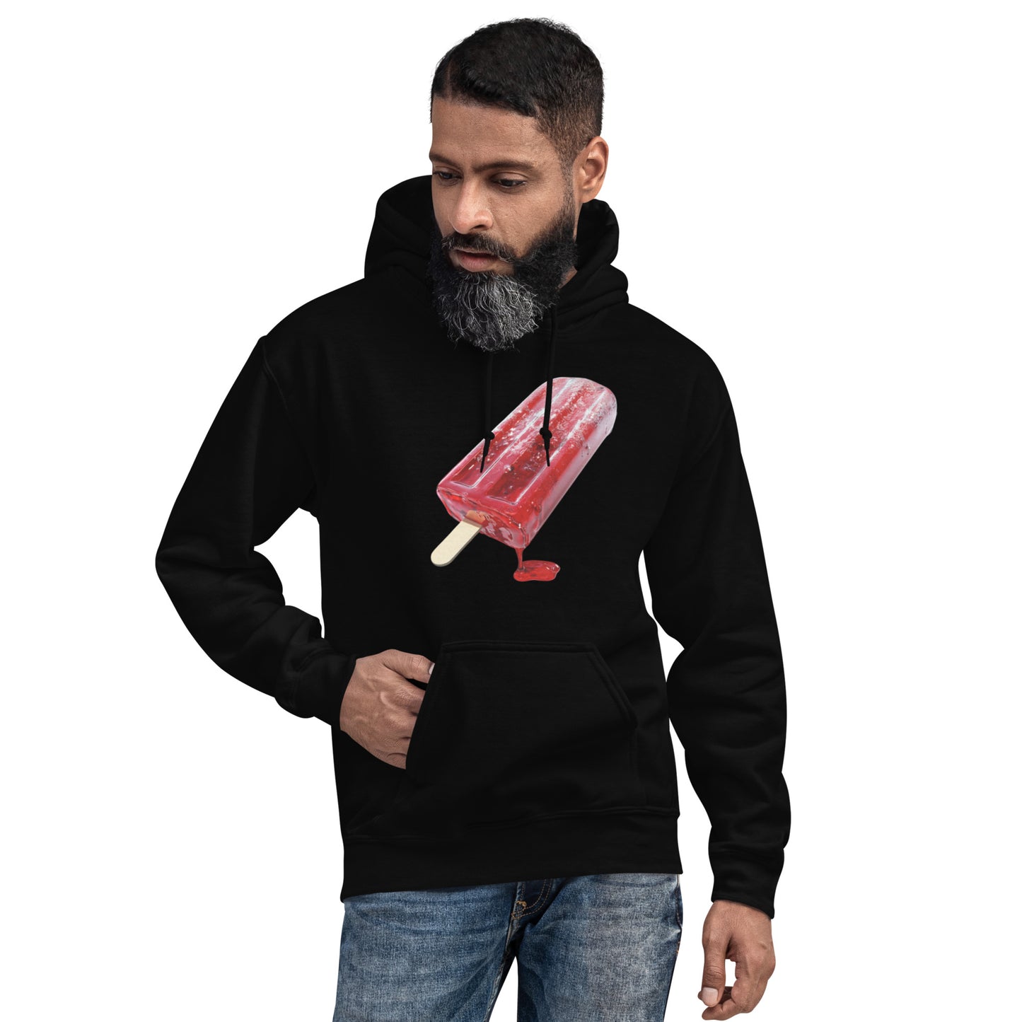 Daddy's Secret Toolbox Iceee Love Stick Drip Hoodie perfect for cold nights and hot sessions. Red popsicle.