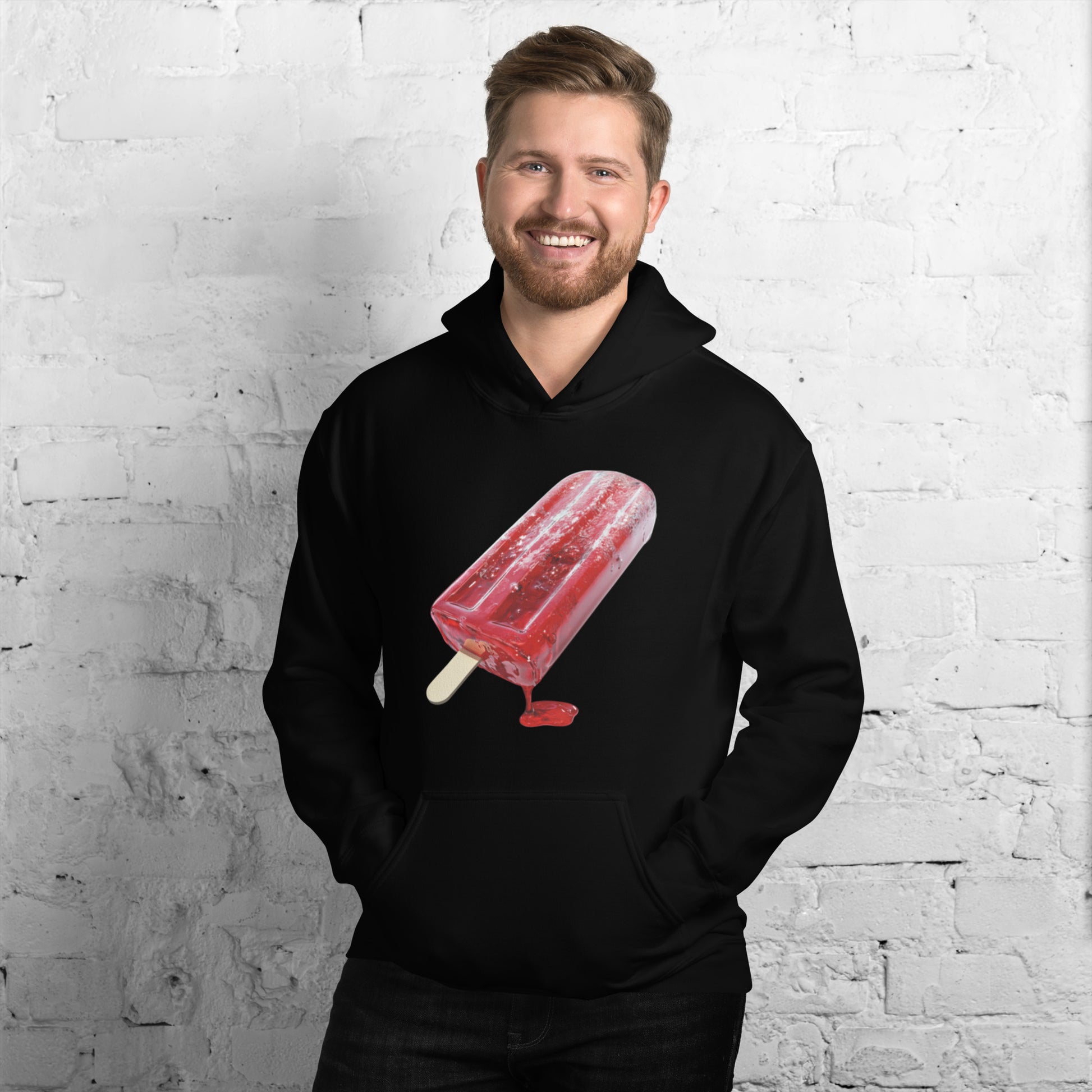 Daddy's Secret Toolbox Iceee Love Stick Drip Hoodie perfect for cold nights and hot sessions. Red popsicle.