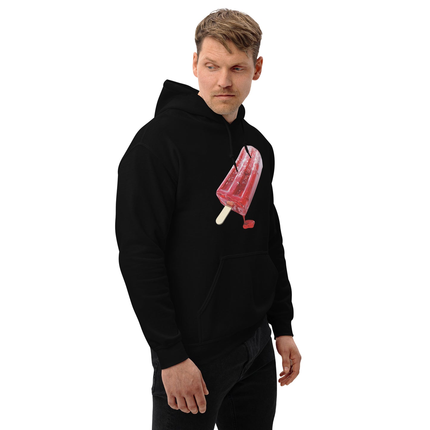 Daddy's Secret Toolbox Iceee Love Stick Drip Hoodie perfect for cold nights and hot sessions. Red popsicle.