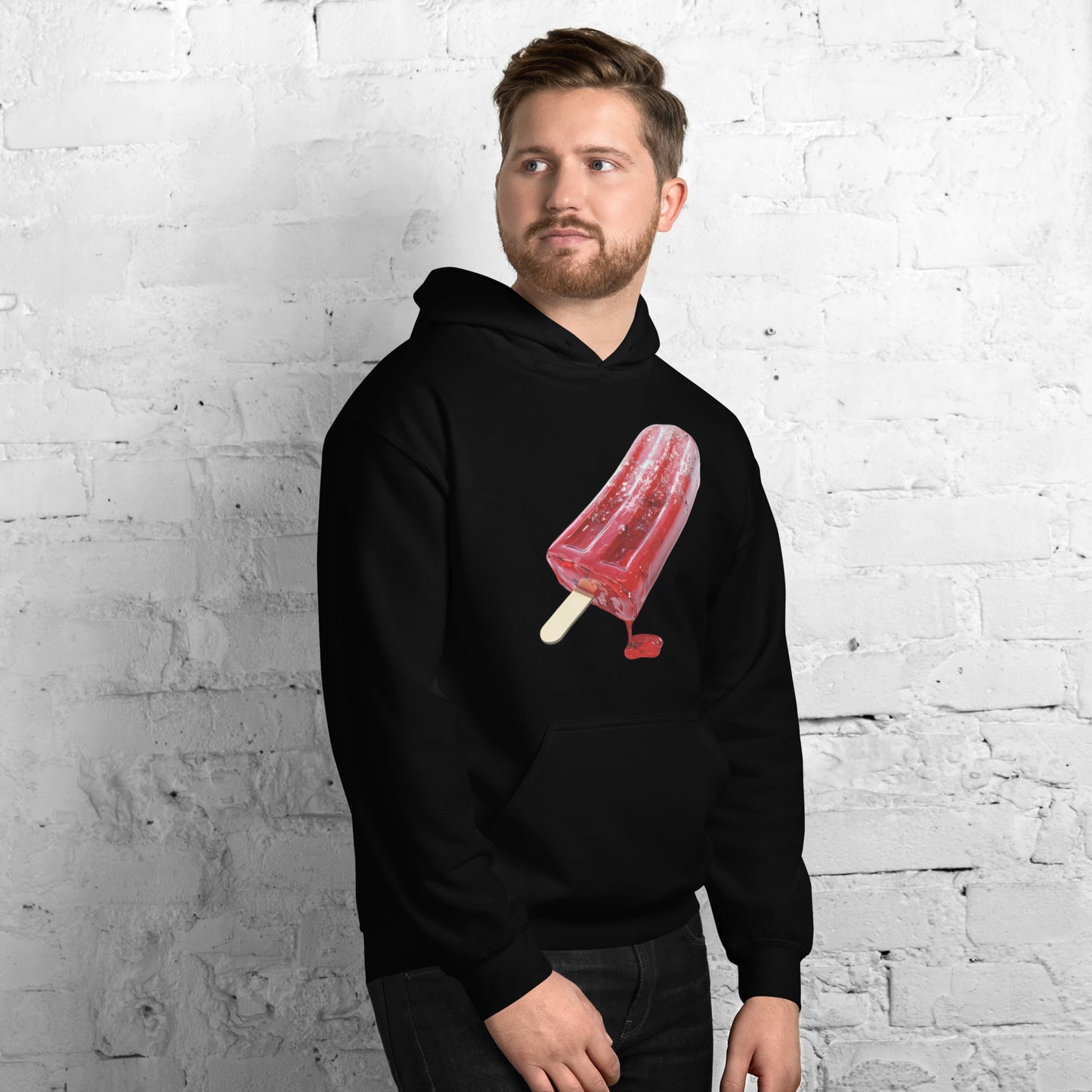 Daddy's Secret Toolbox Iceee Love Stick Drip Hoodie perfect for cold nights and hot sessions. Red popsicle.