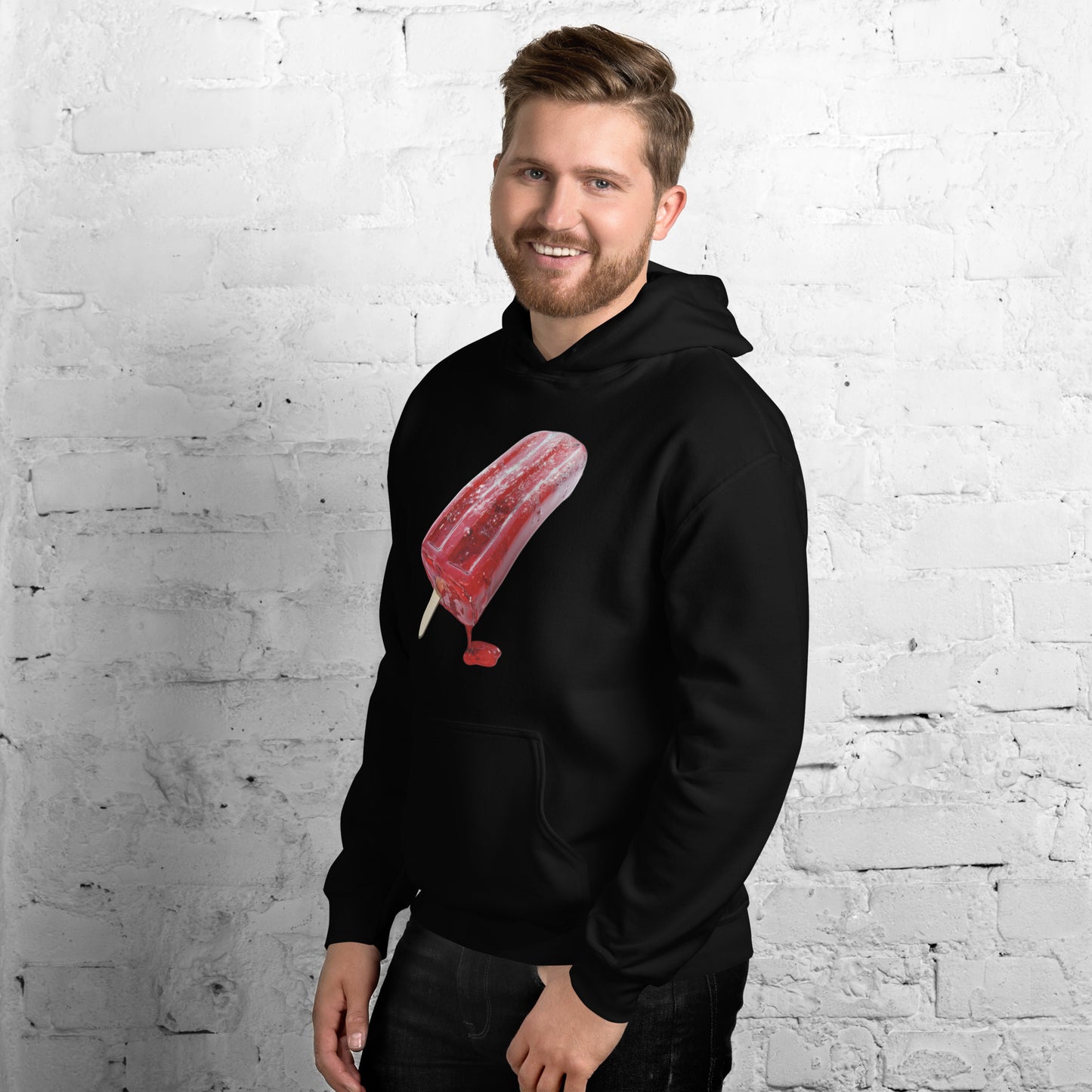 Daddy's Secret Toolbox Iceee Love Stick Drip Hoodie perfect for cold nights and hot sessions. Red popsicle.