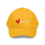 ROOSTER WILL FIX IT Unisex Twill Hat