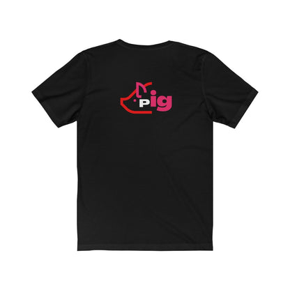 Pig Logo with Back Design Jersey Short Sleeve Tee