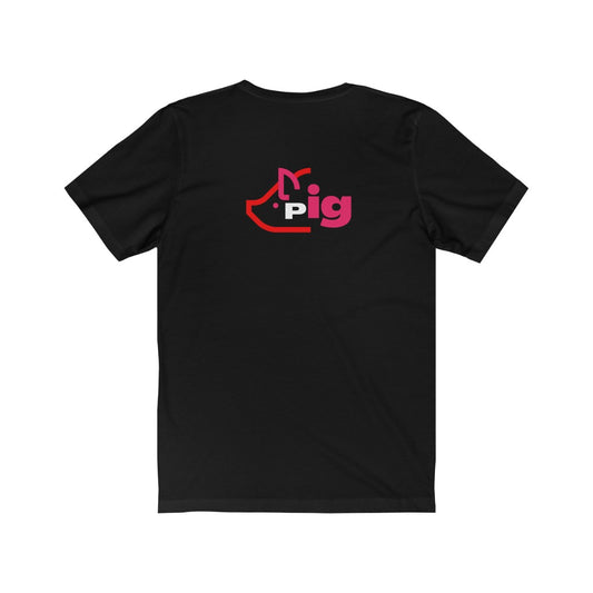 Pig Logo with Back Design Jersey Short Sleeve Tee