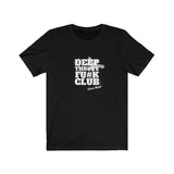 Deep Thrust Club splatter. Join the fun in our all black tee ready for a fun night. If you're looking for a good time, this tee will attract all the attention you want. Makes a great gift for a Top, bottom, verse man. Makes a great father's day gift. Designed by Daddy's Secret Toolbox. Shop Now. Buy now. 