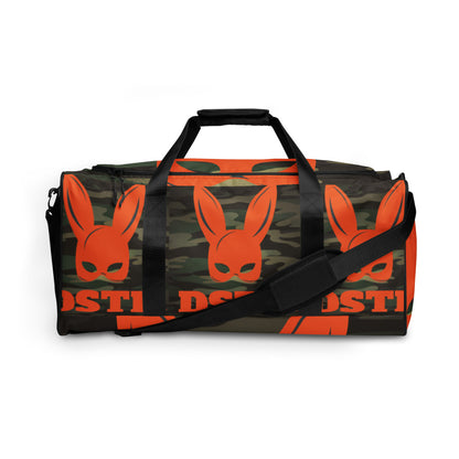 DSTB Daddys Secret Tool Box Orange Camo Rabbit Logo Duffle bag