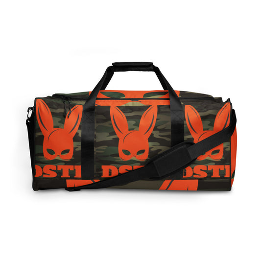 DSTB Daddys Secret Tool Box Orange Camo Rabbit Logo Duffle bag