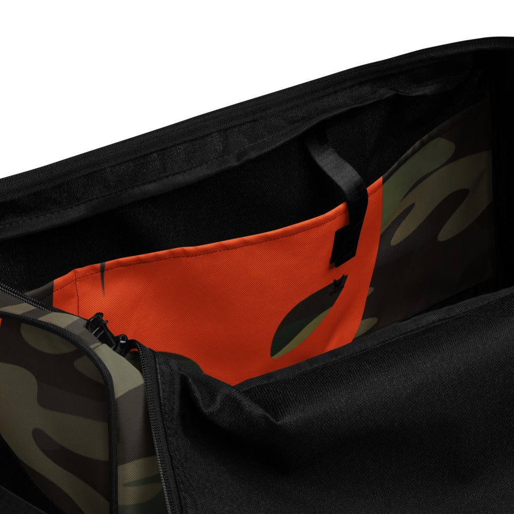 DSTB Daddys Secret Tool Box Orange Camo Rabbit Logo Duffle bag