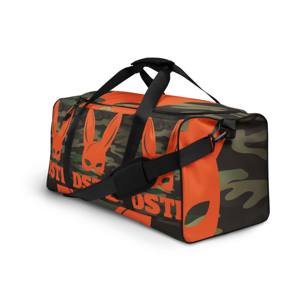 DSTB Daddys Secret Tool Box Orange Camo Rabbit Logo Duffle bag