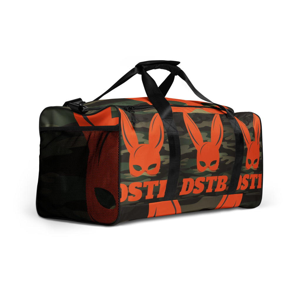 DSTB Daddys Secret Tool Box Orange Camo Rabbit Logo Duffle bag
