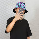 BubbleGum Leopard Reversible bucket hat