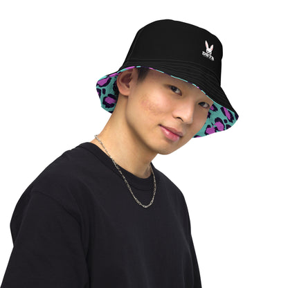 BubbleGum Leopard Reversible bucket hat