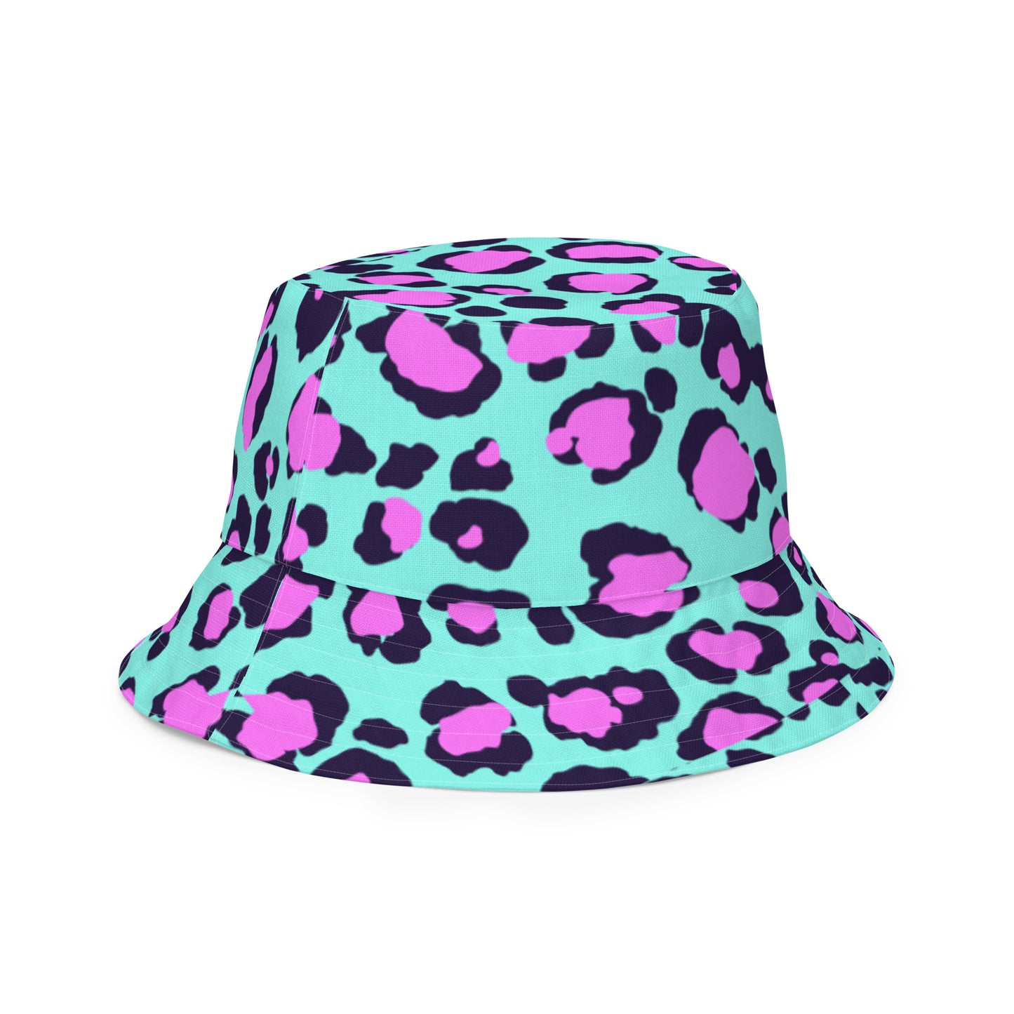 BubbleGum Leopard Reversible bucket hat