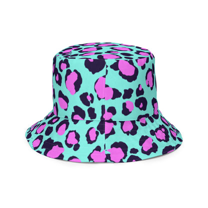 BubbleGum Leopard Reversible bucket hat