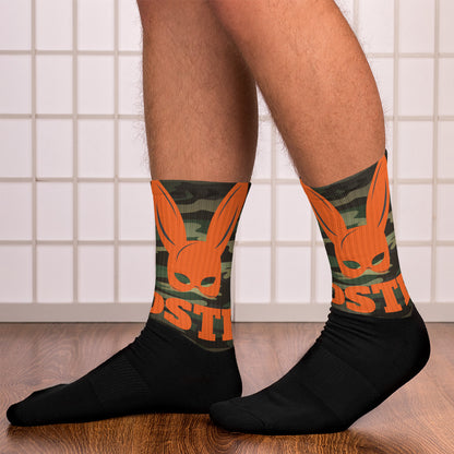 DSTB Daddy's Secret Tool Box Camo Rabbit Logo Socks