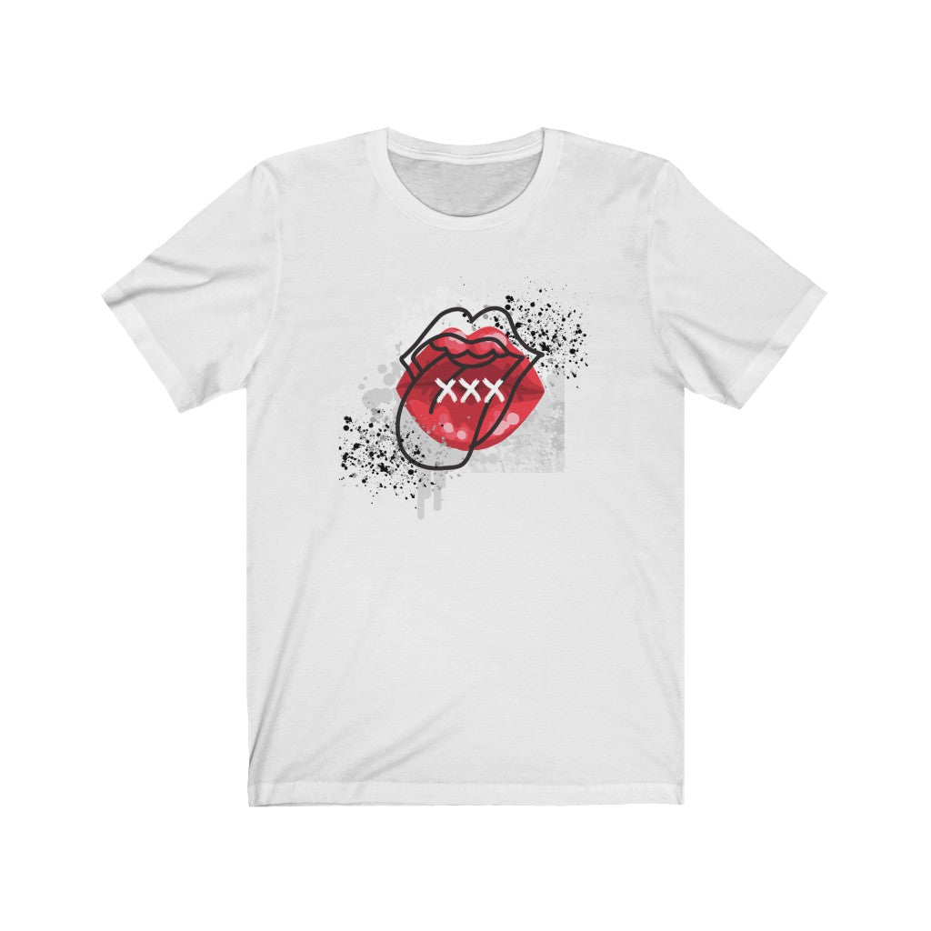 Our Tongue Kiss White Jersey Short Sleeve Tee is a classic take on a rocker style look. Shop now at DaddysSecretToolbox.com.
