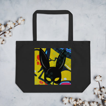 DSTB Daddys Secret Tool Box Yellow Tail Rabbit Logo Large organic tote bag