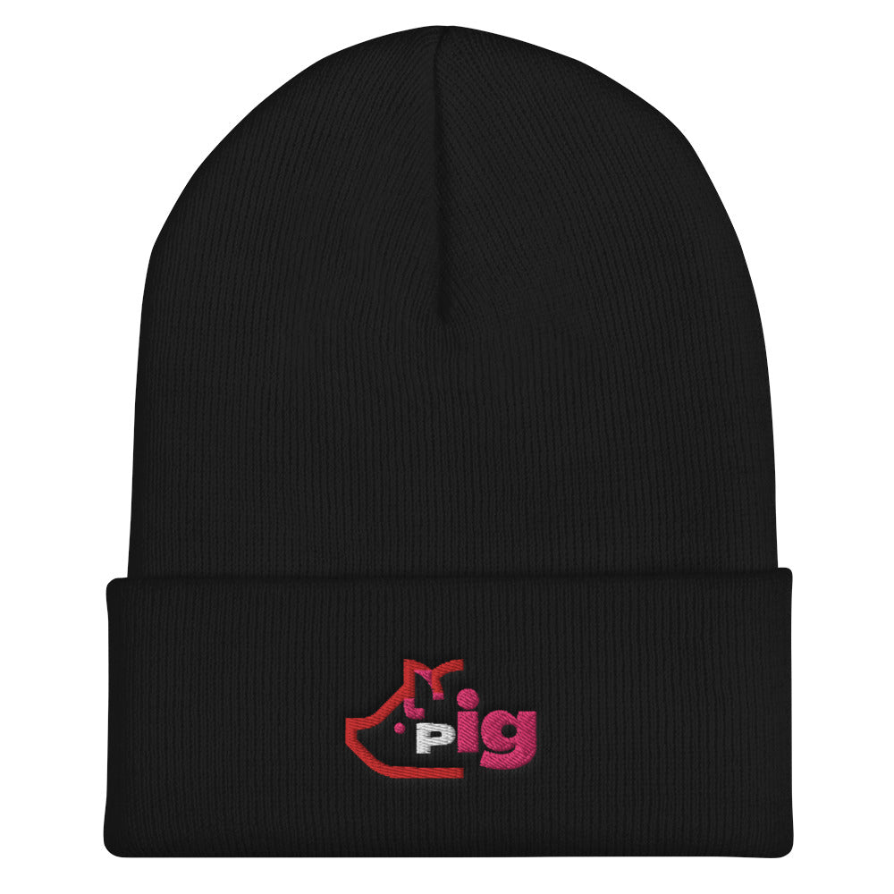 Pig Insignia Cuffed Beanie