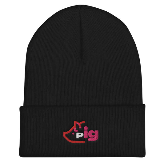 Pig Insignia Cuffed Beanie