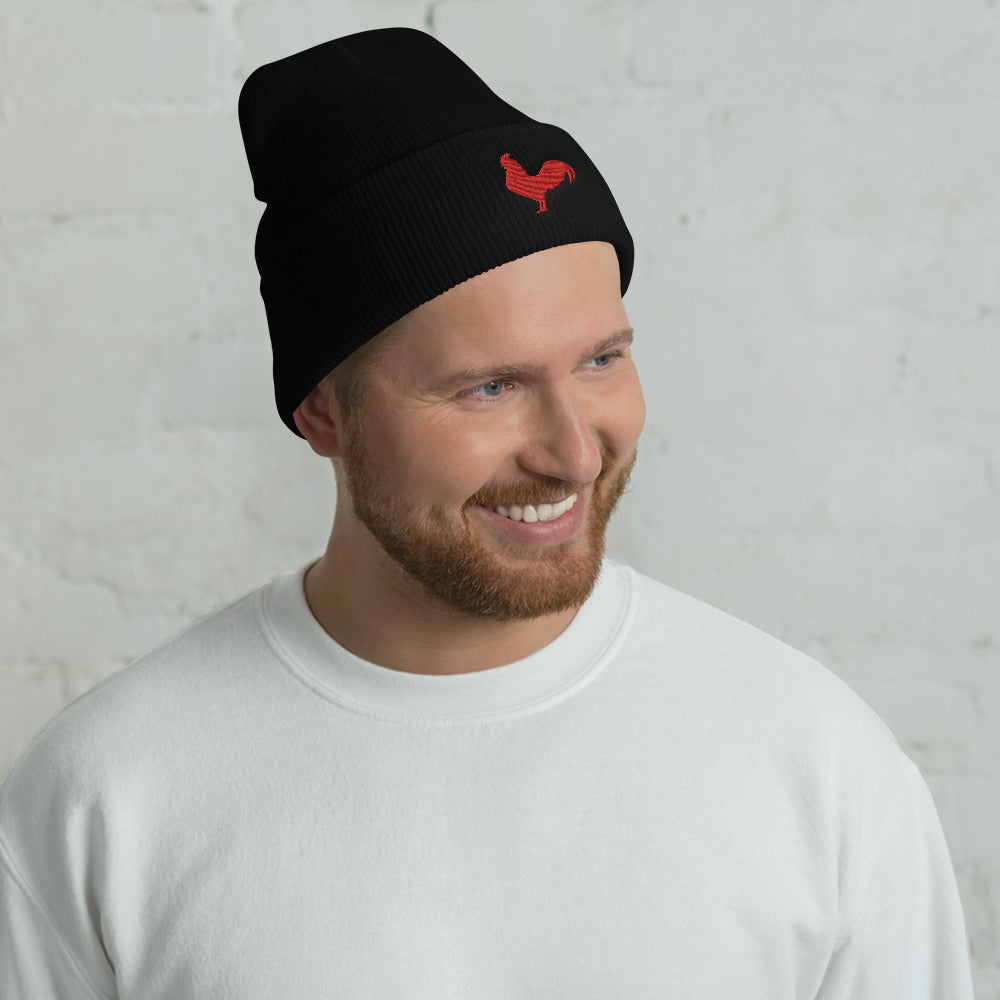 Red Rooster Cuffed Beanie