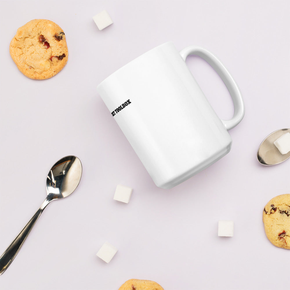Daddys Secret ToolBox White glossy mug