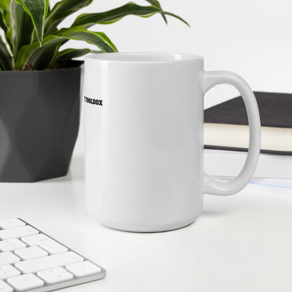 Daddys Secret ToolBox White glossy mug